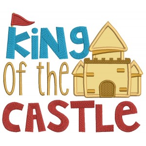 King of the Castle Beach Applique Machine Embroidery Design Digitized Pattern